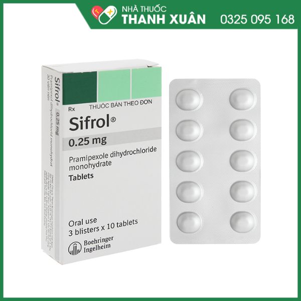 Sifrol 0,25mg điều trị Parkinson vô căn